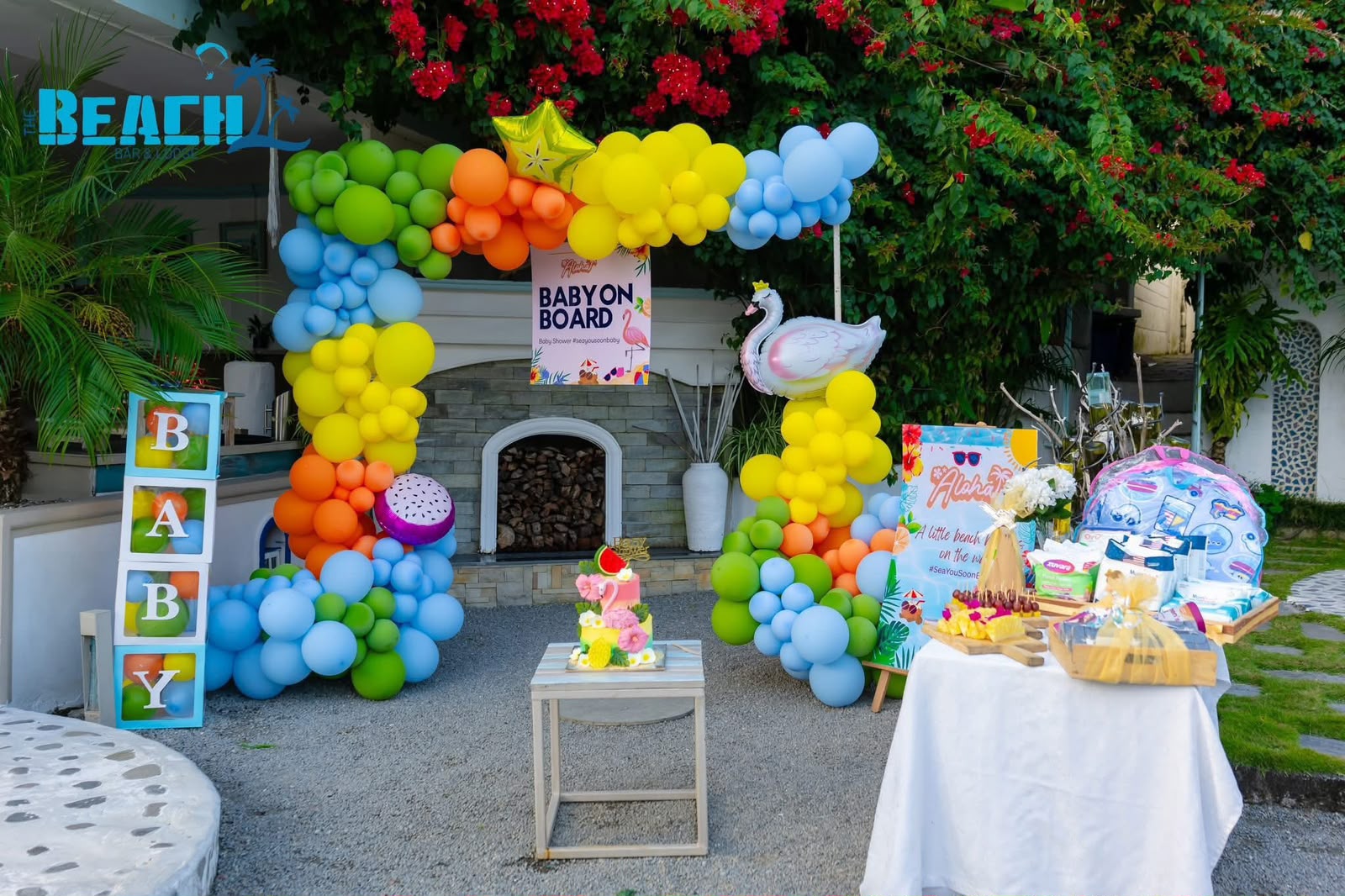 Birthday decorations at The Beach